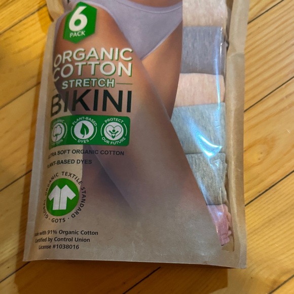 Felina Organic Cotton Stretch Bikini Briefs - 6 Pack - Picture 7 of 7